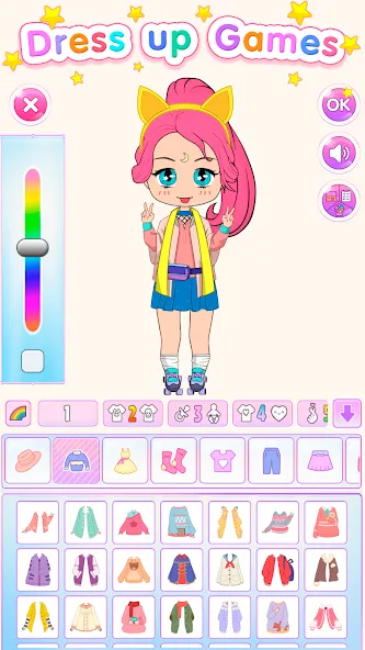 Chibi Doll Dress Up Games  [МОД Unlimited Money] Screenshot 1