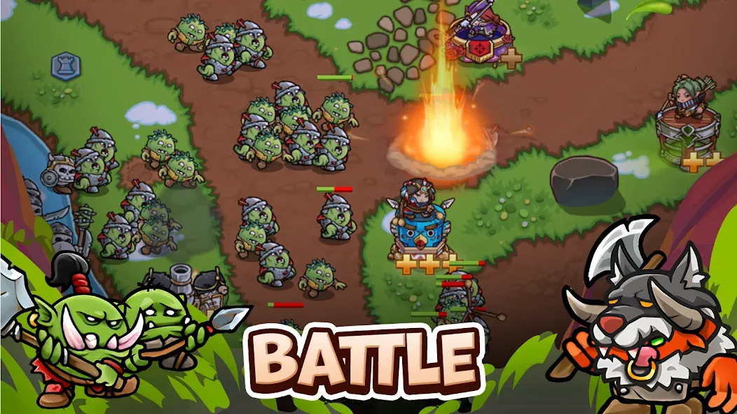 Crazy Defense Heroes - TD Game (Крейзи Дефенс Хероес)  [МОД Много денег] Screenshot 2