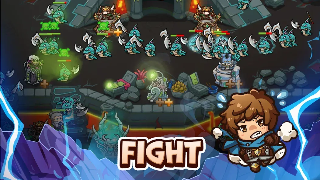 Crazy Defense Heroes - TD Game (Крейзи Дефенс Хероес)  [МОД Много денег] Screenshot 3