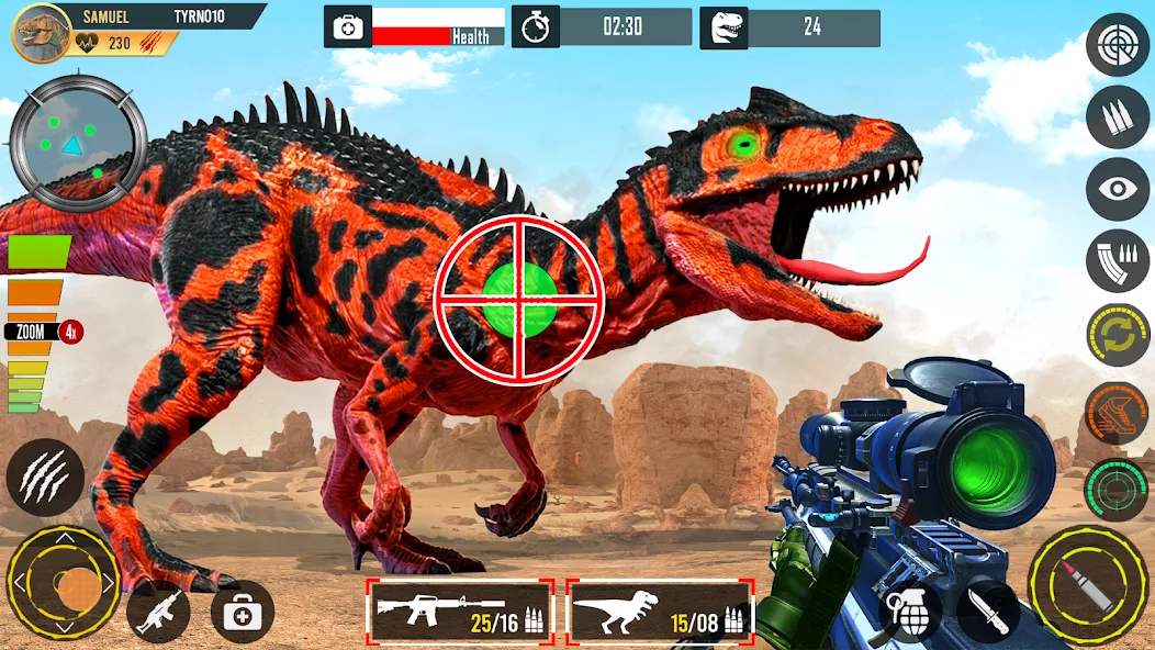 Real Dino Hunting Gun Games (Риал Дино Хантинг Ган Геймс)  [МОД Menu] Screenshot 1