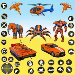 Взломанная Spider Mech Wars - Robot Game  [МОД Unlocked] - стабильная версия apk на Андроид