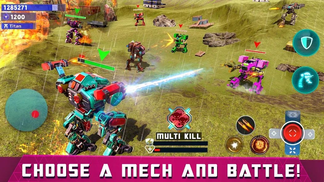 Mech Robot Wars - Multi Robot  [МОД Menu] Screenshot 2