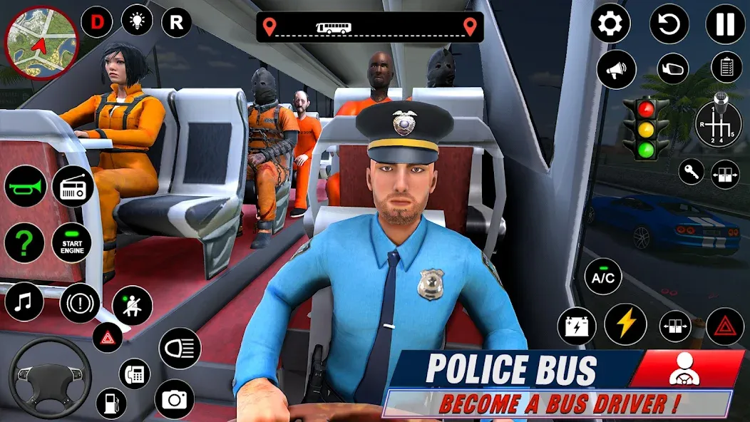 Police Bus Simulator Bus Games  [МОД Все открыто] Screenshot 3