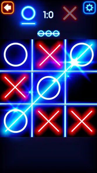 Tic Tac Toe Glow: 2 Players  [МОД Бесконечные деньги] Screenshot 2