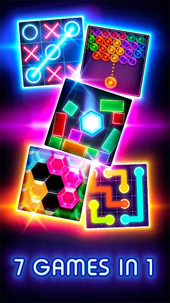 Tic Tac Toe Glow: 2 Players  [МОД Бесконечные деньги] Screenshot 3