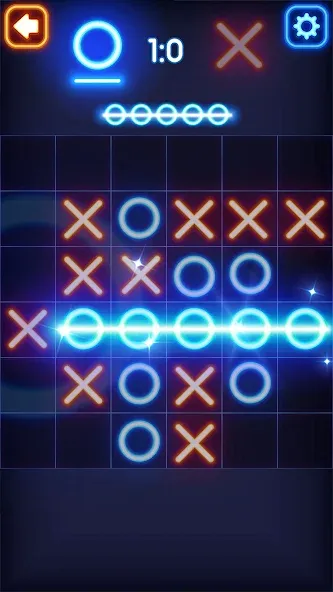 Tic Tac Toe Glow: 2 Players  [МОД Бесконечные деньги] Screenshot 4