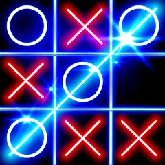 Взломанная Tic Tac Toe Glow: 2 Players  [МОД Бесконечные деньги] - полная версия apk на Андроид