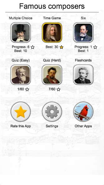 Famous Composers Portrait Quiz  [МОД Меню] Screenshot 3