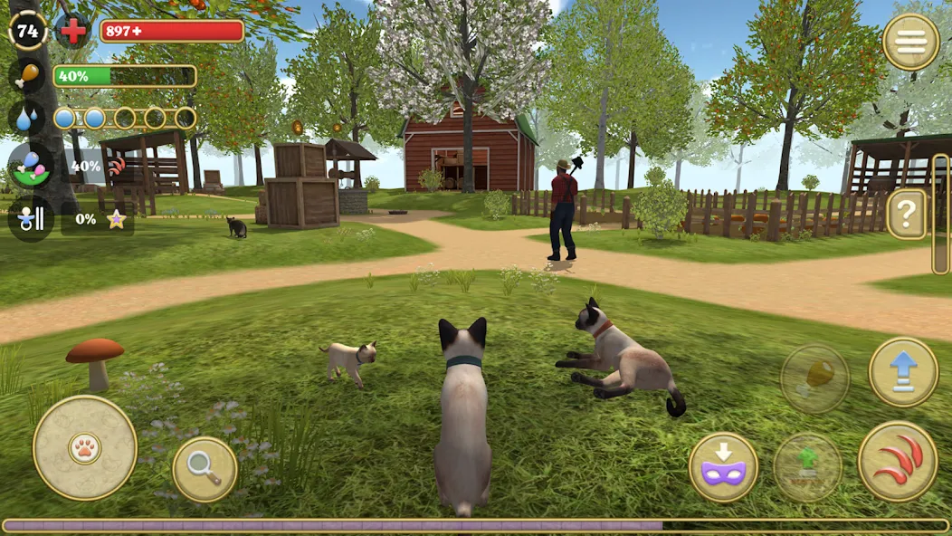 Cat Simulator : Kitties Family  [МОД Бесконечные монеты] Screenshot 1