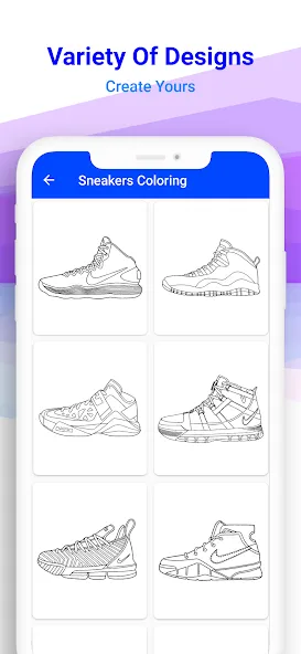 Basketball Shoes Coloring Book (Раскраска кроссовок для баскетбола)  [МОД Unlocked] Screenshot 3