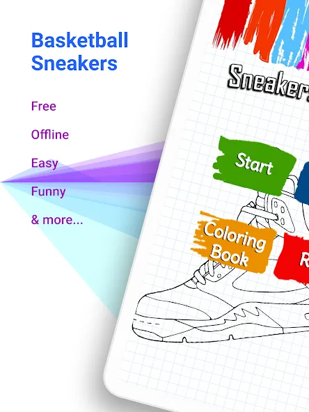 Basketball Shoes Coloring Book (Раскраска кроссовок для баскетбола)  [МОД Unlocked] Screenshot 5