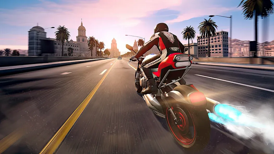 Traffic Bike Driving Simulator (Трафик Байк Драйвинг Симулятор)  [МОД Все открыто] Screenshot 1