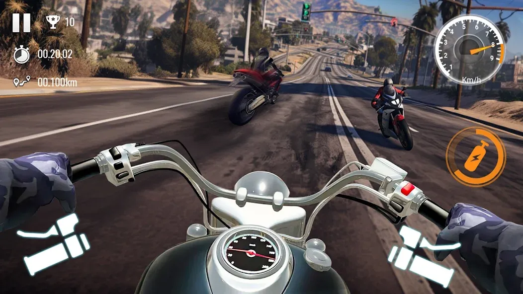 Traffic Bike Driving Simulator (Трафик Байк Драйвинг Симулятор)  [МОД Все открыто] Screenshot 2