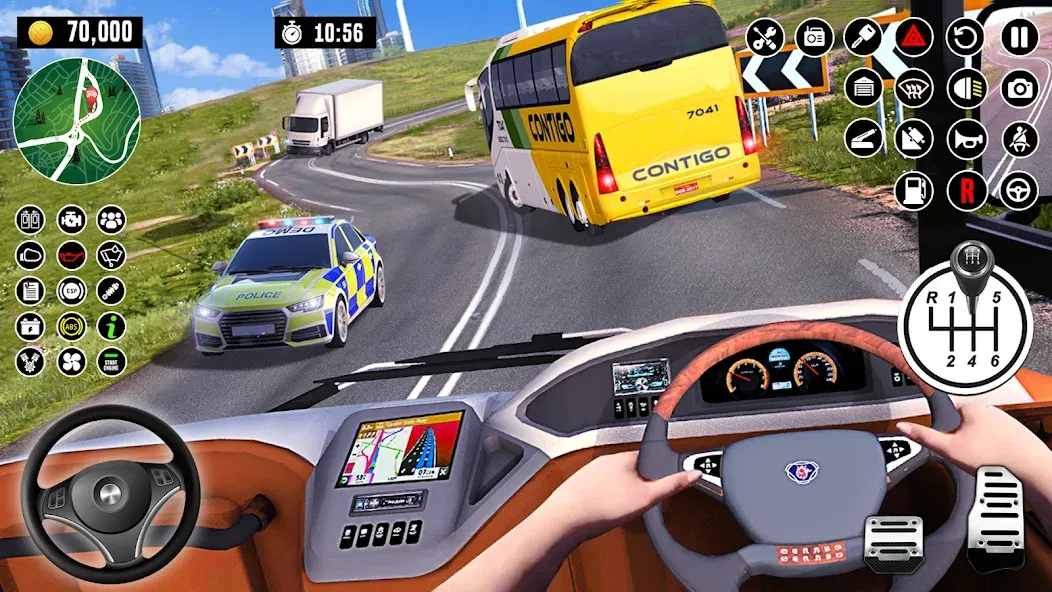 Bus Driving School : Bus Games  [МОД Бесконечные монеты] Screenshot 4