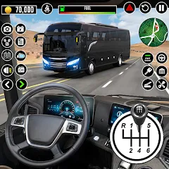 Скачать взломанную Bus Driving School : Bus Games  [МОД Бесконечные монеты] - стабильная версия apk на Андроид