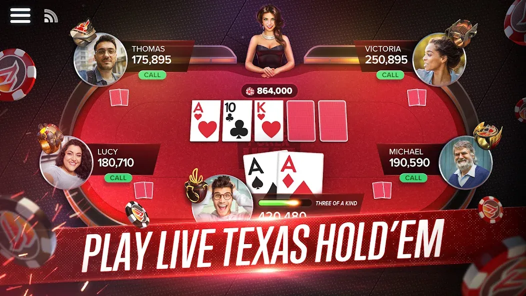 Poker Heat™ Texas Holdem Poker (Покер Хит)  [МОД Все открыто] Screenshot 1