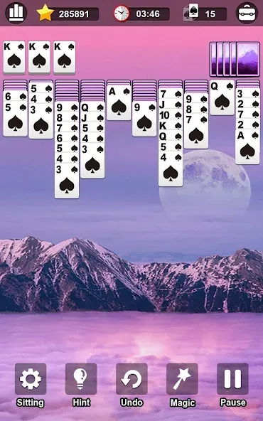 Spider Solitaire  [МОД Много монет] Screenshot 2