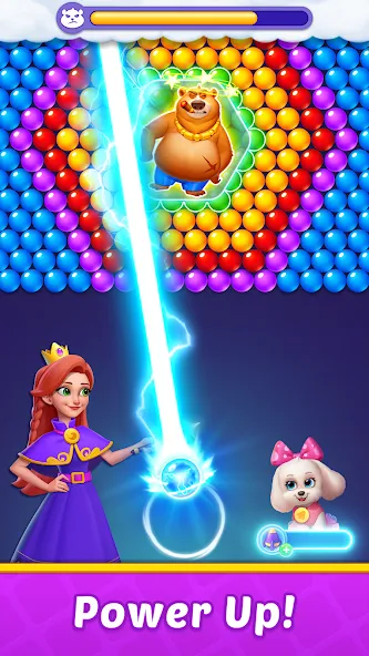 Bubble Shooter Kingdom  [МОД Много монет] Screenshot 3