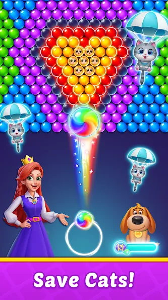 Bubble Shooter Kingdom  [МОД Много монет] Screenshot 4