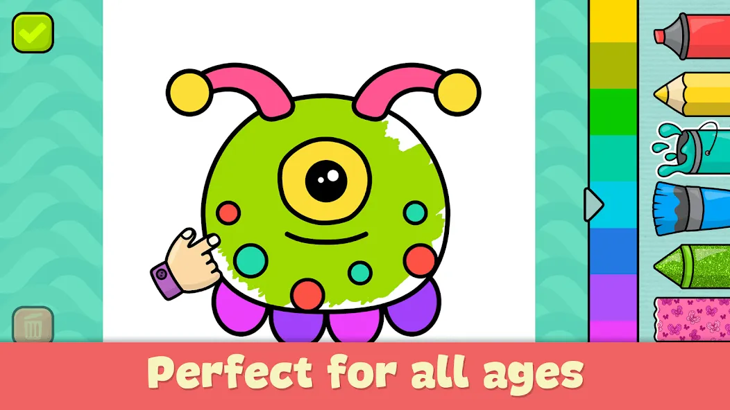 Coloring Book - Games for Kids  [МОД Много монет] Screenshot 1