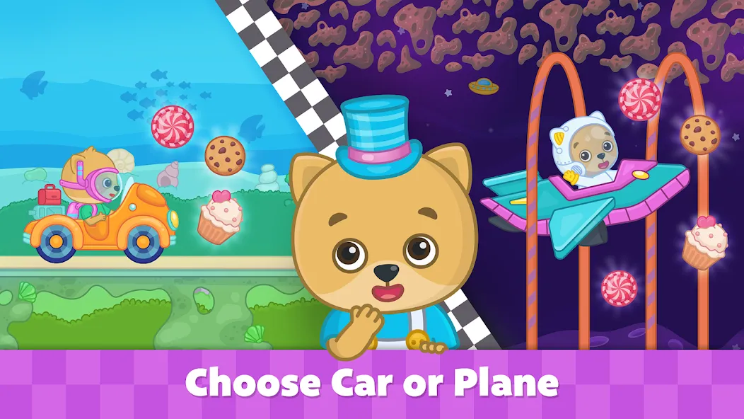 Bimi Boo Car Games for Kids  [МОД Бесконечные монеты] Screenshot 3