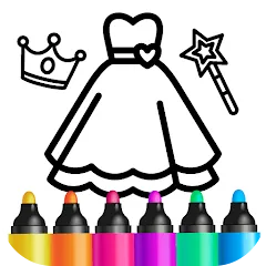 Скачать взломанную Bini Game Drawing for kids app (Бини)  [МОД Много монет] - полная версия apk на Андроид