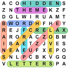 Взломанная Word Search - Word Puzzle Game  [МОД Mega Pack] - стабильная версия apk на Андроид