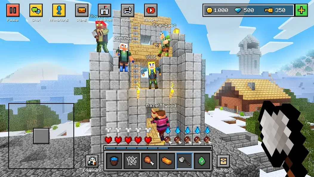 Block World 3D: Craft & Build  [МОД Бесконечные монеты] Screenshot 3