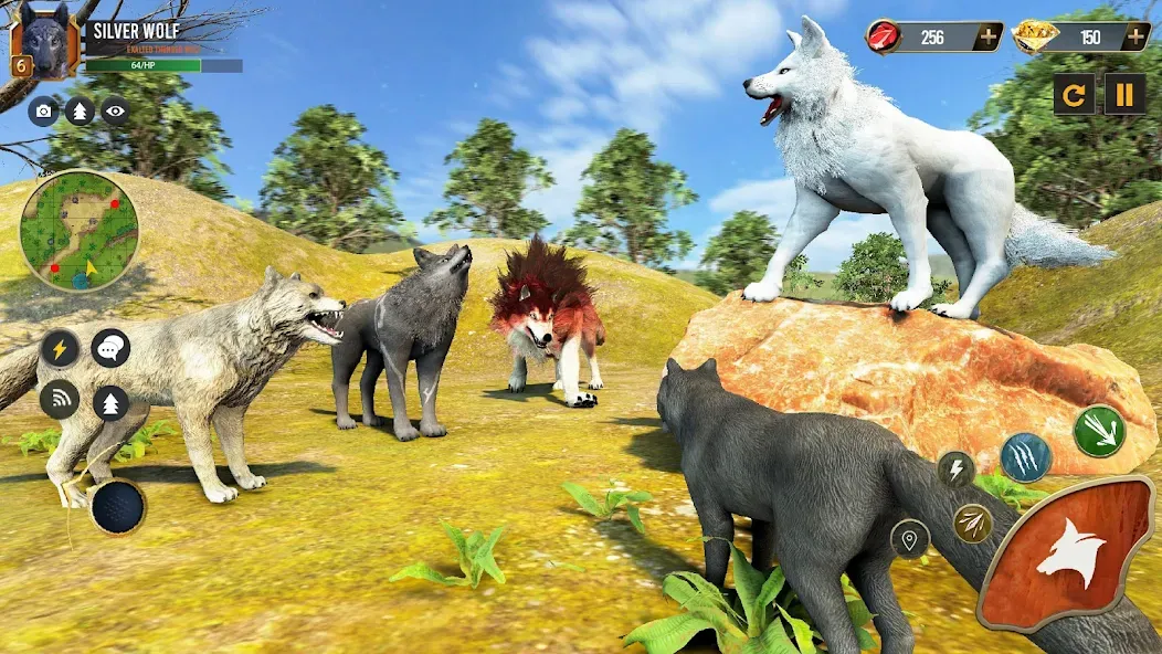 Wild Wolf Simulator Wolf Games  [МОД Все открыто] Screenshot 3