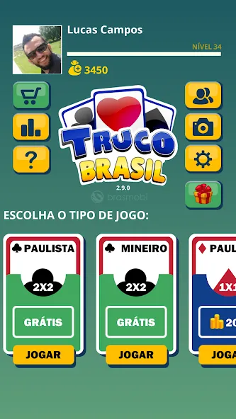 Truco Brasil - Truco online (Труко Бразиль)  [МОД Бесконечные монеты] Screenshot 2