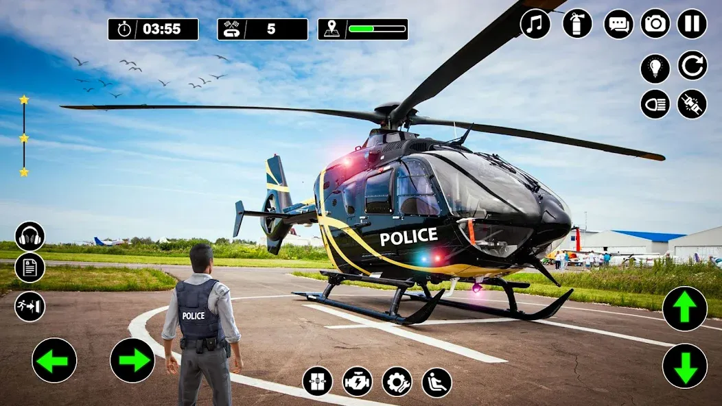 Police Helicopter Chase Game  [МОД Бесконечные деньги] Screenshot 1