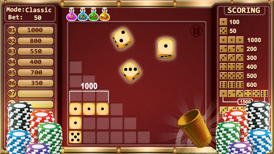 Farkle - Dice Game (Фаркл)  [МОД Бесконечные деньги] Screenshot 1