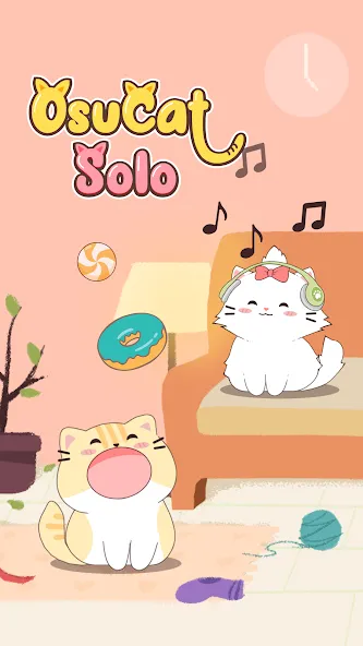 OsuCat Solo: Popcat Duet Music (ОсуКэт Соло)  [МОД Бесконечные монеты] Screenshot 1