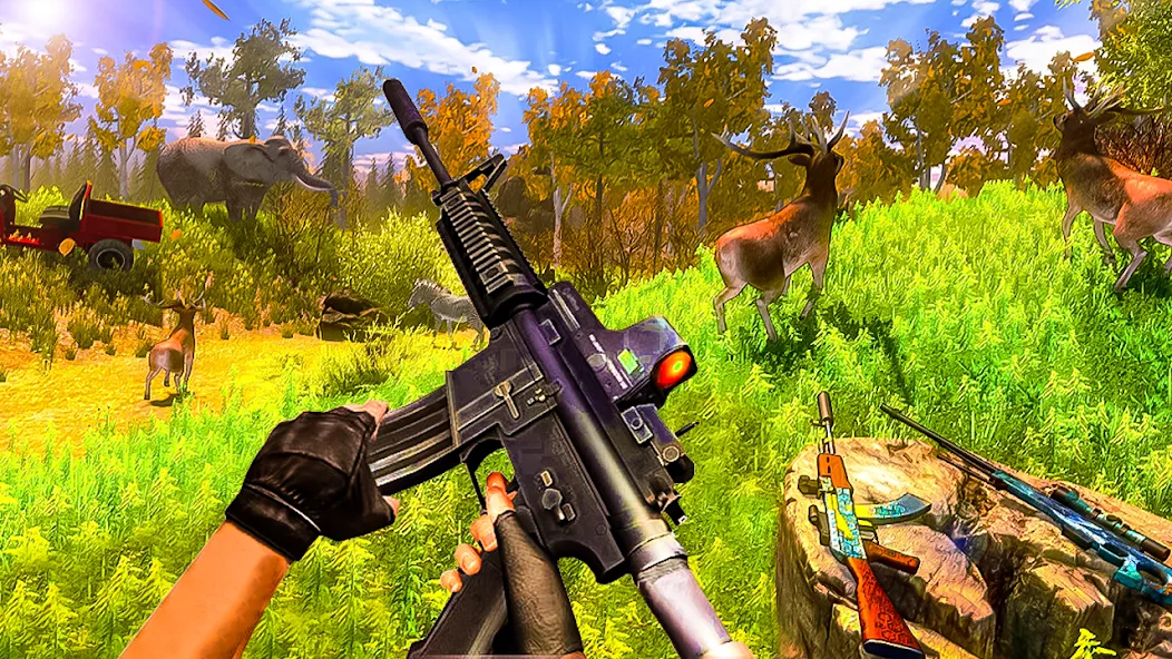 Animal Hunting -Shooting Games (Энимал Хантинг)  [МОД Бесконечные монеты] Screenshot 2