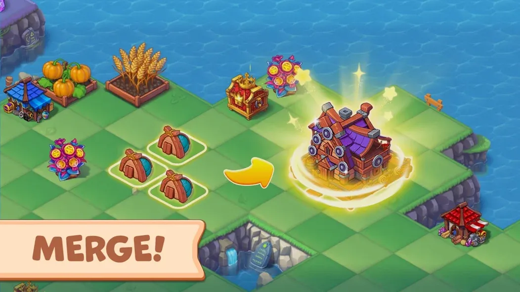 Mergest Kingdom: Merge game  [МОД Unlocked] Screenshot 1