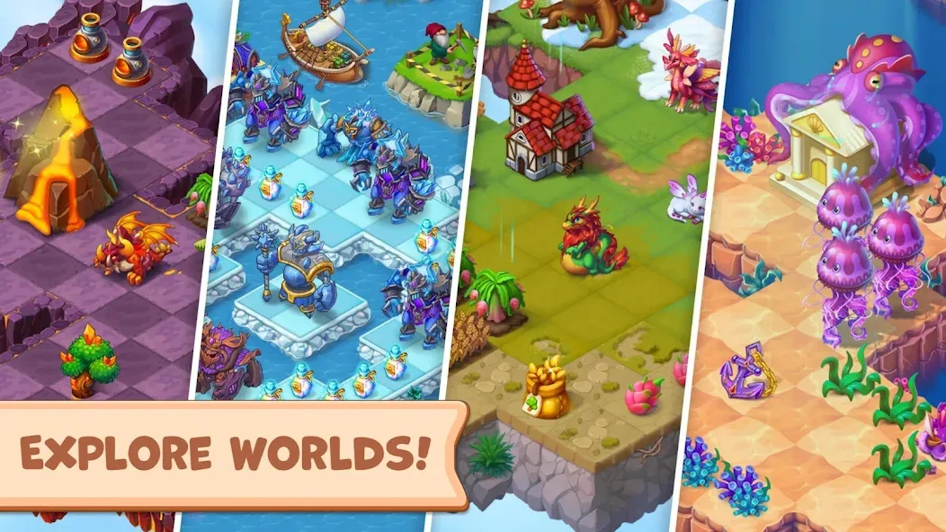 Mergest Kingdom: Merge game  [МОД Unlocked] Screenshot 2