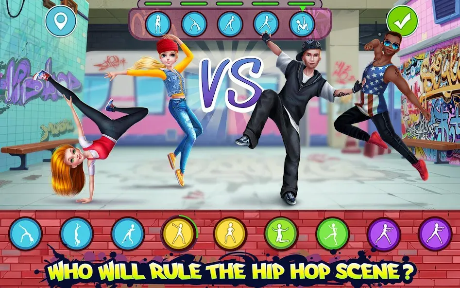 Hip Hop Battle - Girls vs Boys  [МОД Много денег] Screenshot 1