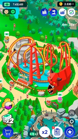 Idle Theme Park Tycoon (Айдел Тем Парк Тайкун)  [МОД Бесконечные монеты] Screenshot 5