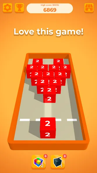 Chain Cube 2048: 3D merge game (Чейн Куб)  [МОД Бесконечные монеты] Screenshot 5