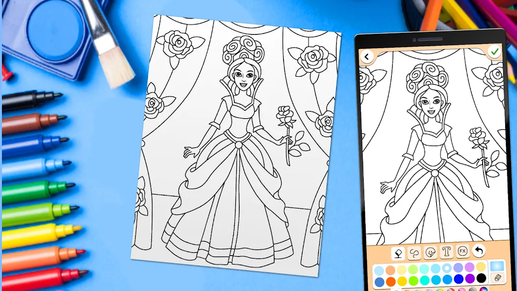 Coloring for girls and women  [МОД Бесконечные деньги] Screenshot 5