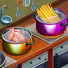 Скачать взлом Cooking Team: Restaurant Games  [МОД Все открыто] - последняя версия apk на Андроид