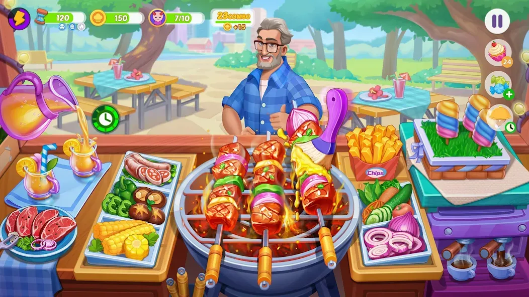 Cooking Town - Restaurant Game (Кукинг Таун)  [МОД Бесконечные монеты] Screenshot 1