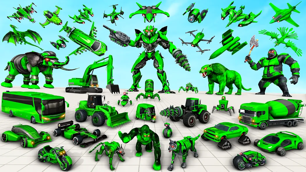 Multi Animal Robot Car Games (Мульти Анимал Робот Кар Игры)  [МОД Много денег] Screenshot 2