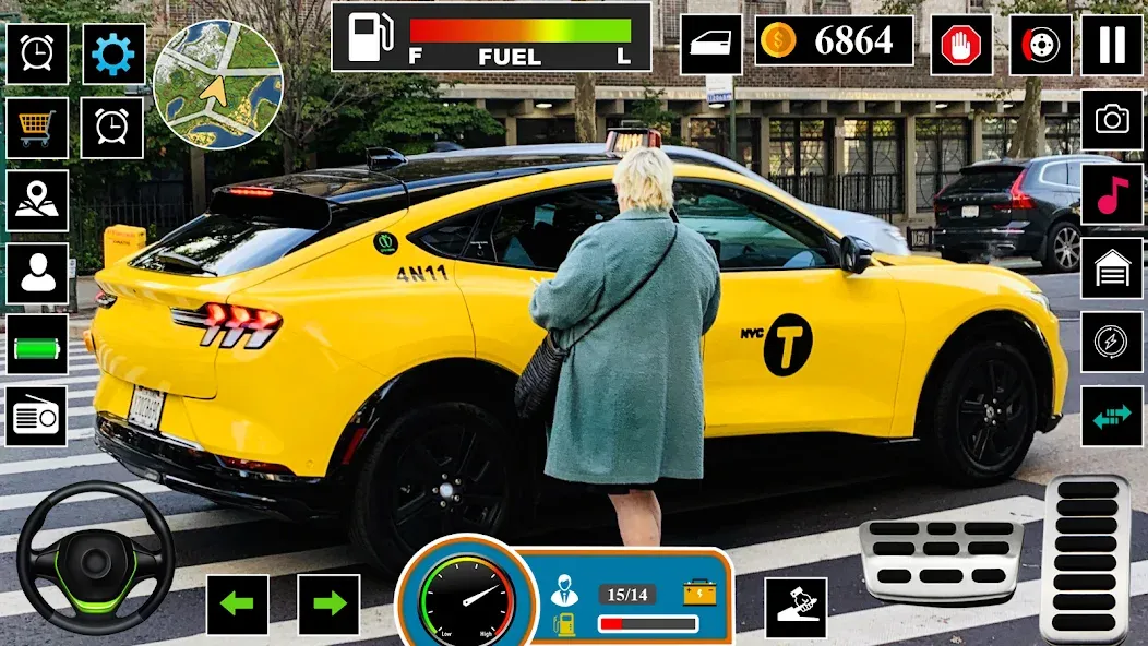 US Taxi Game 2023-Taxi Driver  [МОД Mega Pack] Screenshot 4