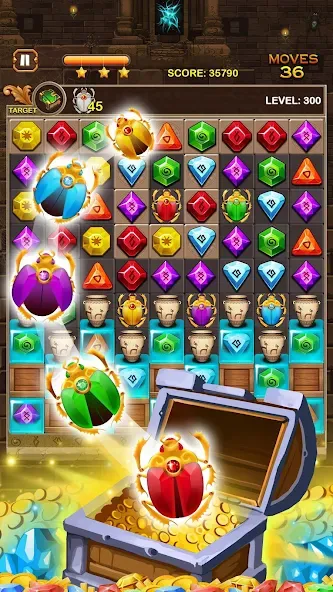 Jewel Ancient Pyramid Treasure  [МОД Unlimited Money] Screenshot 5