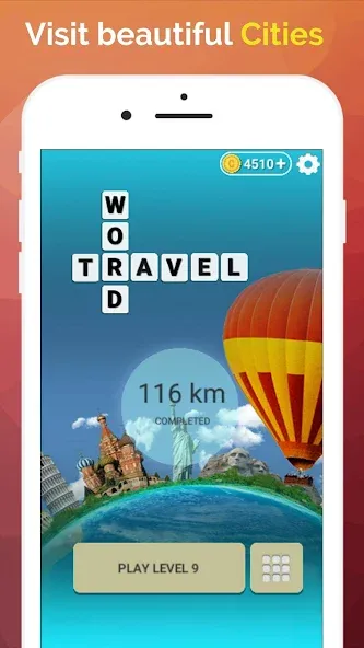 Word Travel: Wonders Trip Game  [МОД Бесконечные деньги] Screenshot 2