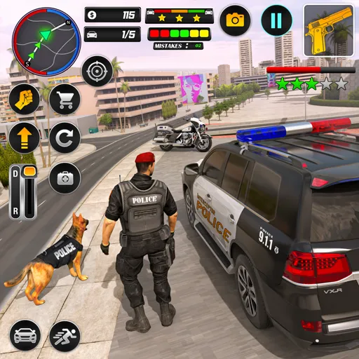 Police Car Chase Car Games  [МОД Все открыто] Screenshot 1