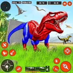 Взломанная Real Dino Hunter 3D Gun Games (Уайлд Динозавр Хантер Ган Геймс)  [МОД Много монет] - последняя версия apk на Андроид