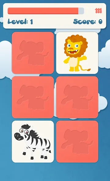 Animals memory game for kids  [МОД Menu] Screenshot 2