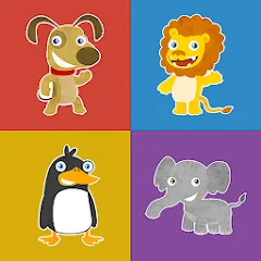 Скачать взломанную Animals memory game for kids  [МОД Menu] - стабильная версия apk на Андроид